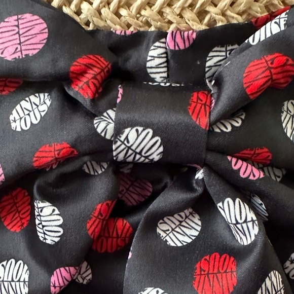 Women’s Authentic Disney Minnie Mouse Straw Hat with Polka Dot Ribbon - NWT - Picture 7 of 8